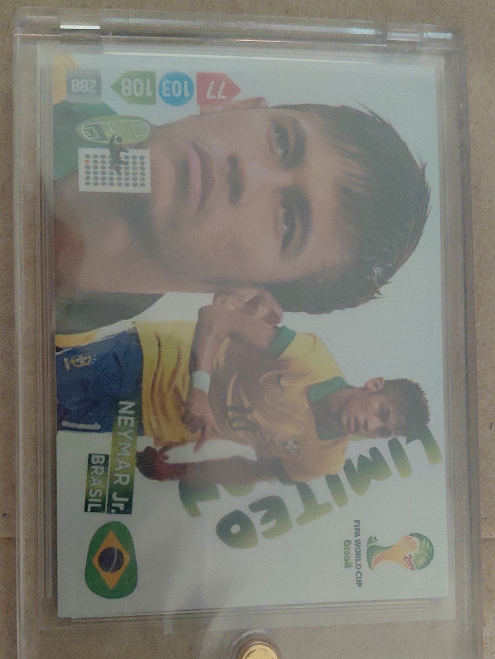 Neymar Jr. Brazil Limited Edition Football Card – Yellow